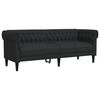 vidaXL 3-dijelni set sofa crni od tkanine