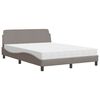 vidaXL Krevet s madracem Dover smeđesivi 120 x 200 cm od tkanine
