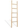 vidaXL Držač za Ručnike s 5 Prečki od Bambusa 150 cm