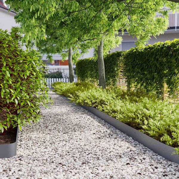 vidaXL Rubovi za travnjak 50 kom Antracit Hladno valjani čelik