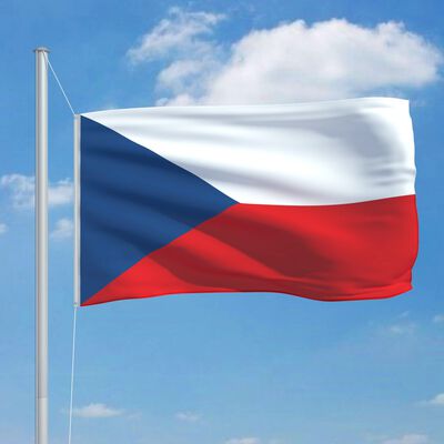 vidaXL Češka zastava s aluminijskim stupom 6,2 m