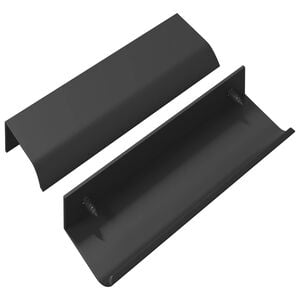 vidaXL Dr&scaron;ka 2 kom. Crna 120 x 39.6 x 17 mm Aluminij