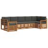 vidaXL Set vanjskih sofa 7 kom. Prirodna i antracit