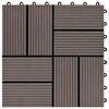 vidaXL Pločice za decking 11 pcs Tamno smeđa 30 x 30 cm