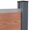 vidaXL Set panela za ogradu smeđi 699x186 cm WPC