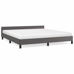 vidaXL Okvir kreveta s uzglavljem bez madraca sivi 180x200 cm