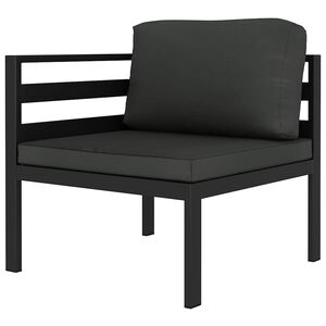 vidaXL Modularna kutna sofa s jastucima 1 kom aluminijska antracit