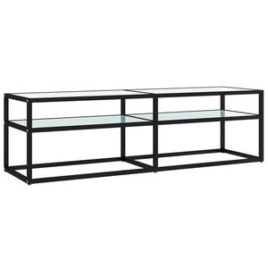 vidaXL TV ormarić boja bijelog mramora 140x40x40,5 cm kaljeno staklo