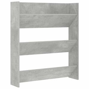 vidaXL Zidni ormarić za cipele siva boja betona 80 x 18 x 90 cm drveni