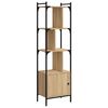 vidaXL Regal za knjige s vratima boja hrasta 44,5x30x154,5 cm drveni