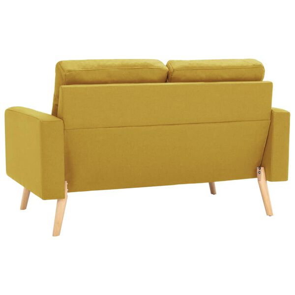 vidaXL 2-dijelni set sofa od tkanine žuti