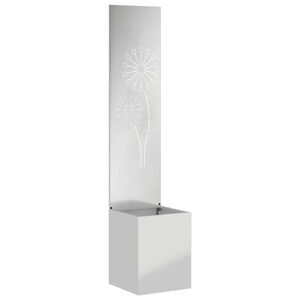 vidaXL Privatnost u vrtu Srebrno 32 x 32 x 150 cm Pocinčani čelik