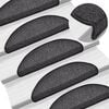 vidaXL Prostirke za stepenice 15 kom 56x17x3 cm antracit poluokrugle