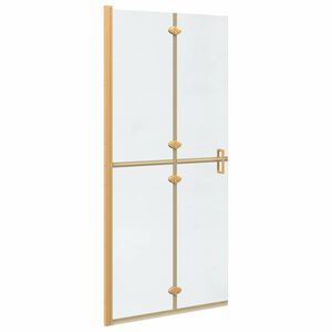 vidaXL Walk-In zid za tu&scaron;iranje Zlatno 90 x 6.5 x 190 cm