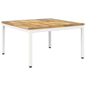 vidaXL Stolić za kavu Bijela 80 x 80,5 x 45 cm Čvrsto drvo akacije
