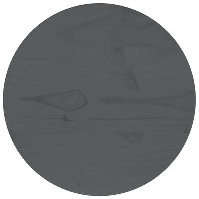 vidaXL Ploča za stol siva Ø 30 x 2,5 cm od masivne borovine