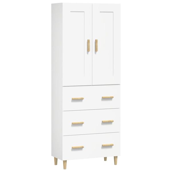 vidaXL Visoka komoda bijela od konstruiranog drva