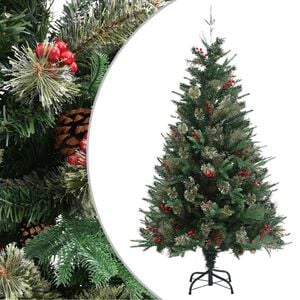 vidaXL Božićno drvce sa &scaron;i&scaron;kama zeleno 150 cm PVC i PE