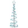 vidaXL LED božićno drvce s kuglicama 120 LED toplo bijelo 180 cm
