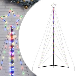 vidaXL LED božićno drvce 615 LED &scaron;arenih 404,5 cm
