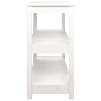 vidaXL Konzolni stol bijeli 110 x 40 x 74 cm od masivne borovine