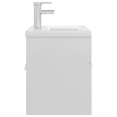 vidaXL Ormarić s ugrađenim umivaonikom visoki sjaj bijeli od iverice