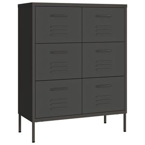 vidaXL Ladičar antracit 80 x 35 x 101,5 cm čelični