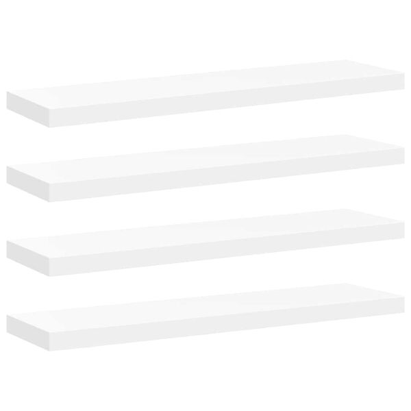 vidaXL Plutajuće zidne police 4 kom bijele 90 x 23,5 x 3,8 cm MDF