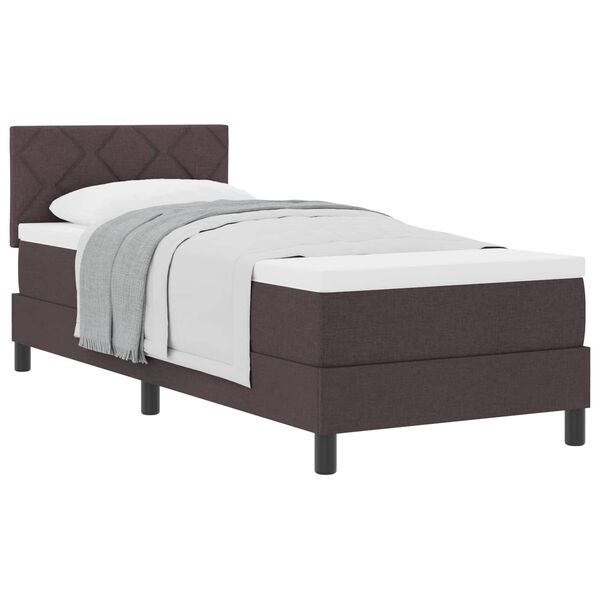 vidaXL Krevet s opruga kutije Tamno smeđa 80 x 200 cm tkanina