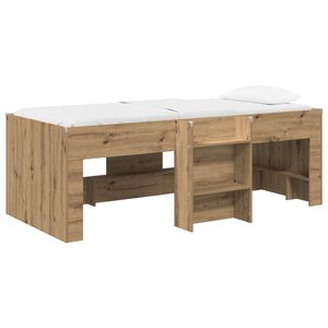 vidaXL Kreveta za visoko spavanje djece 2 pcs Hrast artisan