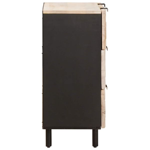 vidaXL Kreveta Fin&scaron; bijelog pranja 60 x 33 x 75 cm Čvrsto drvo manga