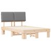vidaXL Krevetni okvir s tapiciranim uzglavljem Svijetlo siva