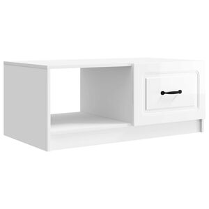 vidaXL Kava Stol Bijela visokog sjaja 90 x 50 x 37 cm