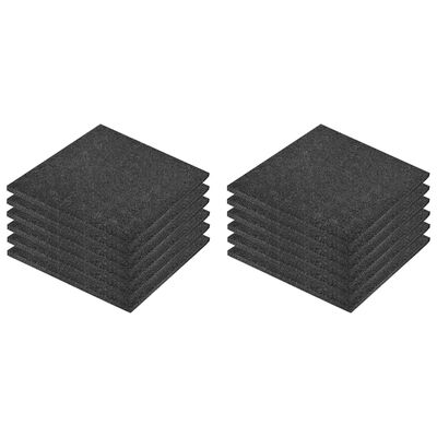vidaXL Ploče za zaštitu od pada 12 kom gumene 50 x 50 x 3 cm crne