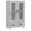 vidaXL Visoka komoda boja betona 69,5 x 31 x 115 cm konstruirano drvo
