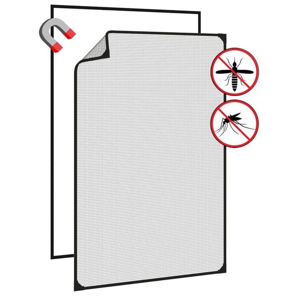 vidaXL Magnetski prozorski zaslon protiv insekata antracit 80x120 cm