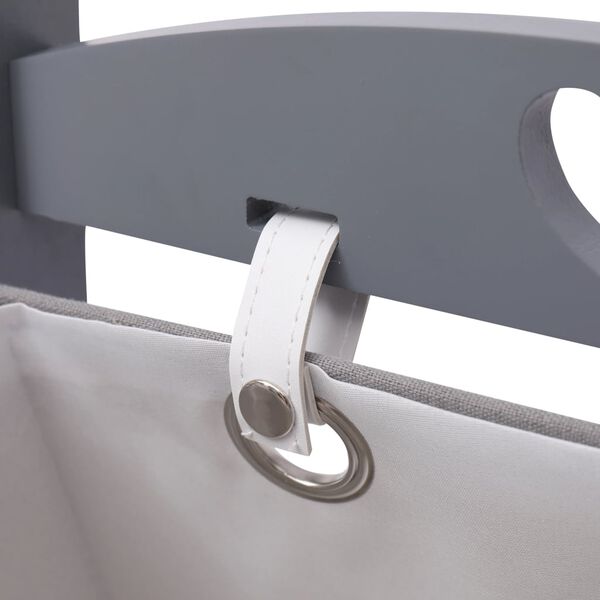 vidaXL Stalak s ko&scaron;arama na 2 razine tamnosivi 35 x 35 x 72 cm drveni