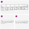 vidaXL Set vanjskih sofa s jastukom 6 pcs Prirodna i crna