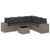 vidaXL 7-dijelni set vrtnih sofa sivi od poliratana