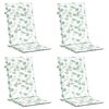 vidaXL Jastuci za visoku stolicu 4 kom s uzorkom li&scaron;ća od tkanine