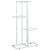 vidaXL Stalak za cvijeće s 4 razine 43 x 22 x 76 cm bijeli metalni