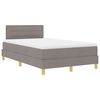 vidaXL LED Box Spring Krevet Sivo-smeđa 120 x 200 cm tkanina