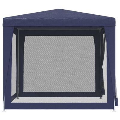 vidaXL Šator za zabave s 4 mrežasta bočna zida plavi 2,5 x 2,5 m HDPE