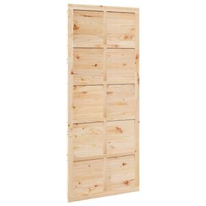 vidaXL Vrata staje Prirodna 90 x 2,5 x 208 cm Masivna borovina
