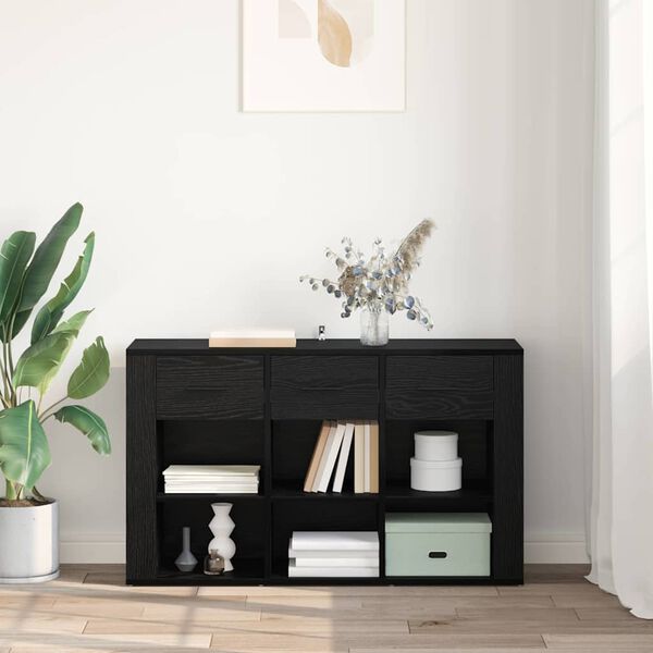 vidaXL Kreveta Crni hrast 100 x 30 x 59,5 cm Konstruirano drvo