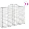 vidaXL Lučne gabionske ko&scaron;are 7 kom 200x30x40/60 cm pocinčano željezo