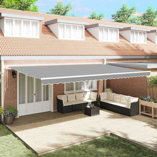 vidaXL Okvir tende Bijelo 600 × 350 cm Aluminij