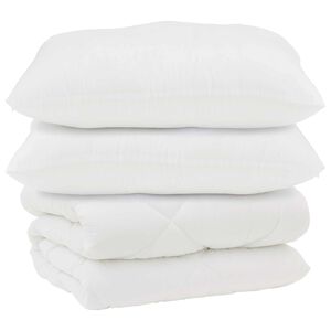 vidaXL Duvet s jastucima s jastukom 3 pcs Bijelo Mikrofibra i Pero