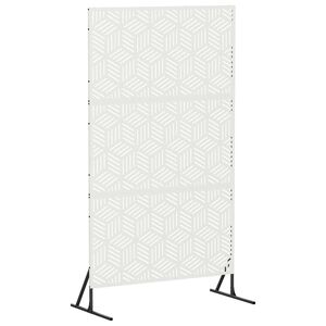 vidaXL Zaslon za privatnost 100 x 50 x 180 cm Čelik Bijela