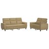 vidaXL Set sofe 2 pcs Svijetlosmeđa Tkanina